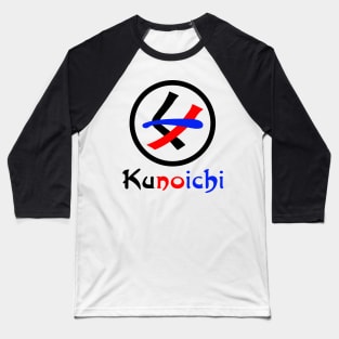 Female Ninja Kunoichi くノ一 Baseball T-Shirt